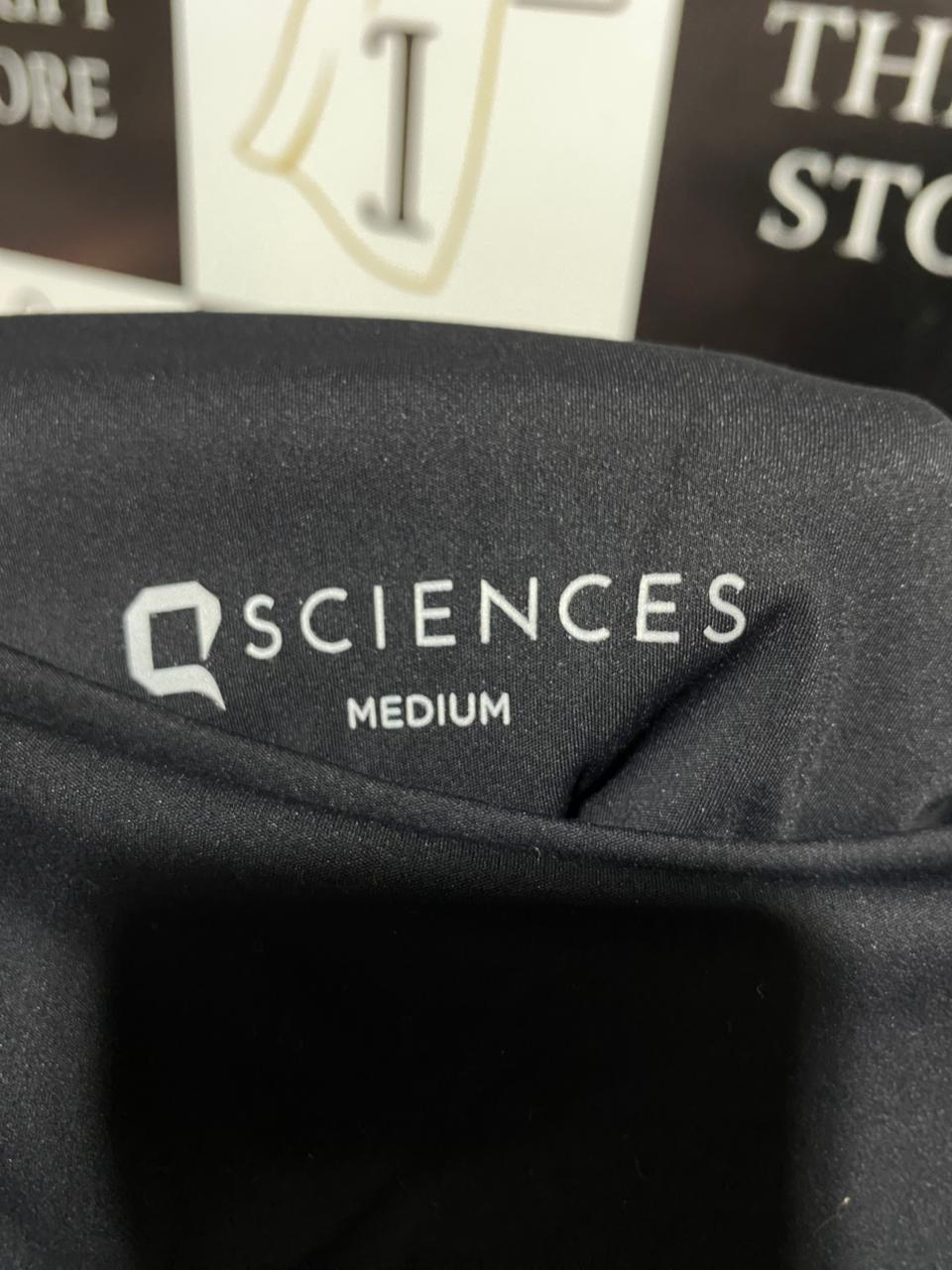 Q SCIENCES |M| WAIST 25| HIGH-WAISTED BLACK PERFORMANCE LEGGINGS