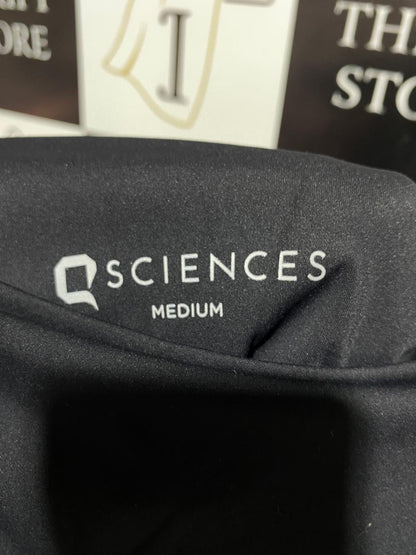Q SCIENCES |M| WAIST 25| HIGH-WAISTED BLACK PERFORMANCE LEGGINGS