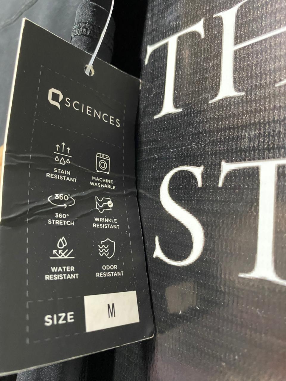 Q SCIENCES |M| WAIST 25| HIGH-WAISTED BLACK PERFORMANCE LEGGINGS