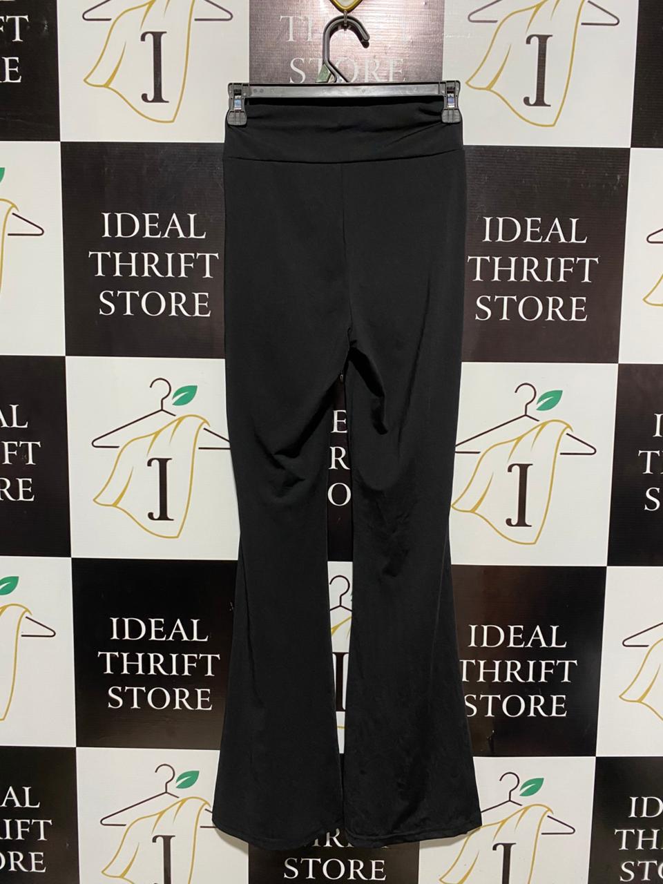 SHEIN |XS| WAIST 24| BLACK CROSS-WAIST FLARE YOGA PANTS