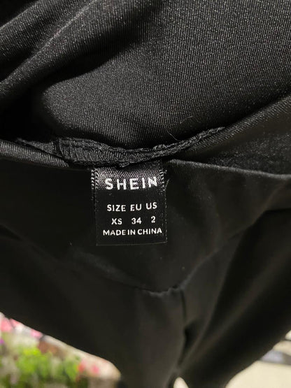 SHEIN |XS| WAIST 24| BLACK CROSS-WAIST FLARE YOGA PANTS