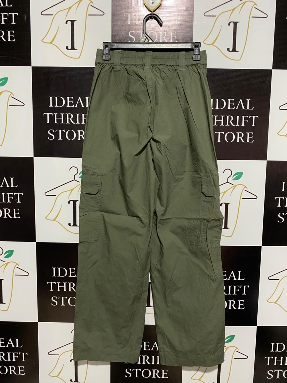ANKO |M| WAIST 27| OLIVE GREEN STRAIGHT-LEG CARGO PANTS