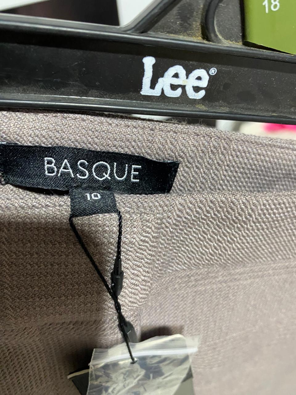 BASQUE |XL| WAIST 32| TAUPE PLAID WIDE-LEG CULOTTES