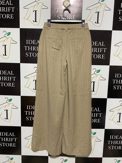 AERE |M| WAIST 28| PINSTRIPE HIGH-WAIST WIDE-LEG TROUSERS
