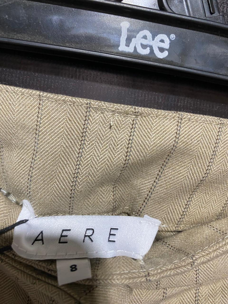 AERE |M| WAIST 28| PINSTRIPE HIGH-WAIST WIDE-LEG TROUSERS