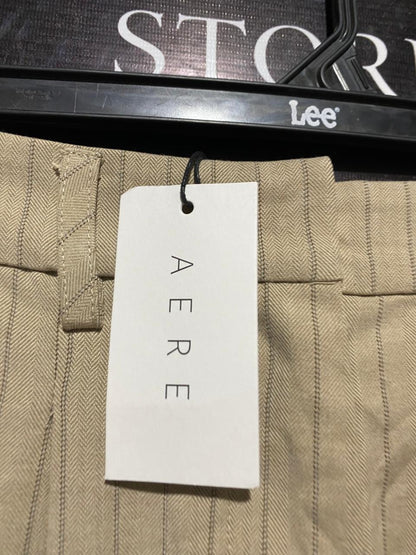 AERE |M| WAIST 28| PINSTRIPE HIGH-WAIST WIDE-LEG TROUSERS