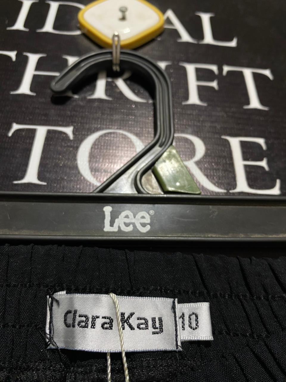 CLARA KAY |M| WAIST 26| FLOWY ELASTIC-WAIST WIDE-LEG TROUSERS