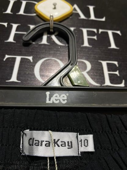 CLARA KAY |M| WAIST 26| FLOWY ELASTIC-WAIST WIDE-LEG TROUSERS