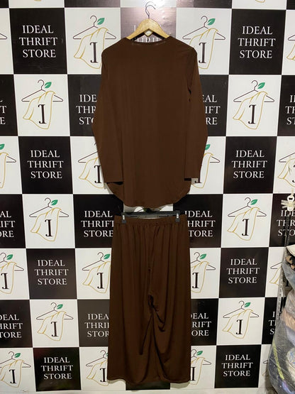 MODELLE |L| CHOCOLATE BROWN LONG SLEEVE LOUNGEWEAR SET