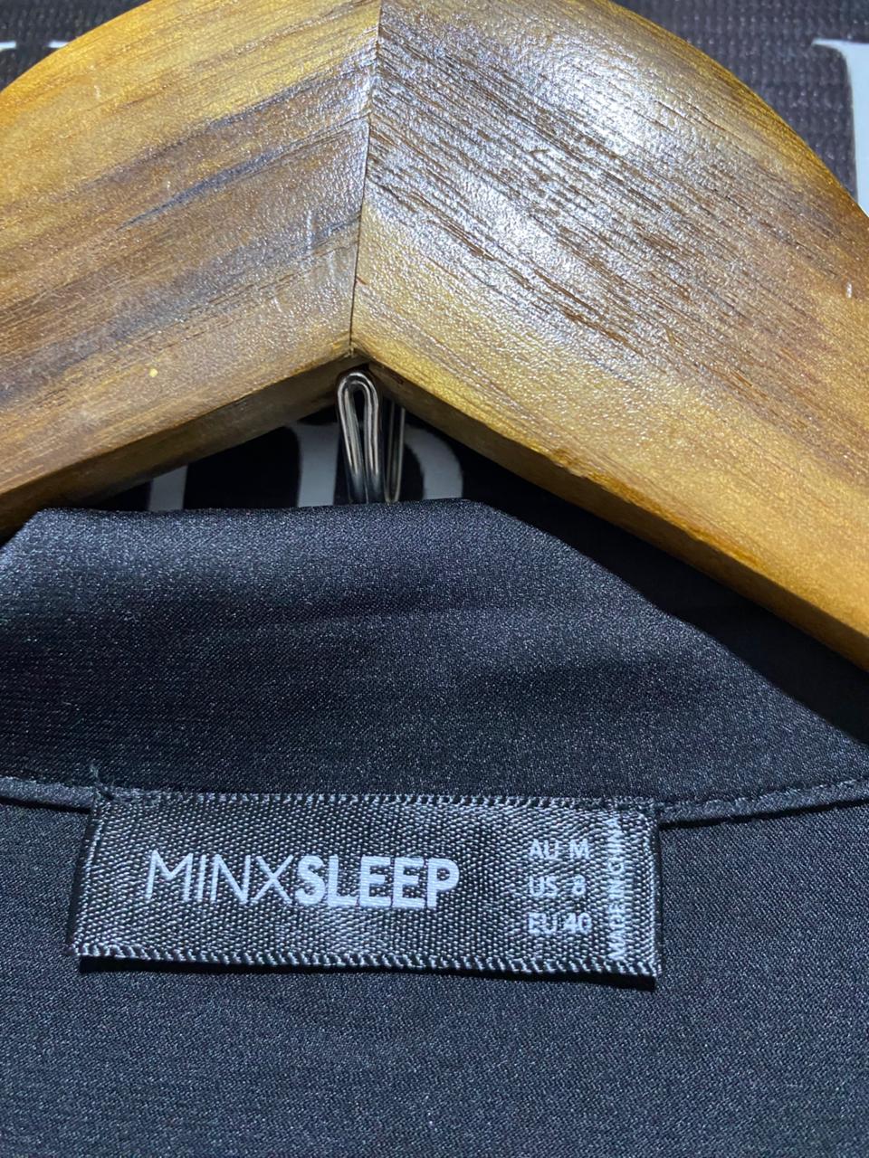 MINX SLEEP |M| CLASSIC BLACK SATIN PAJAMA SET