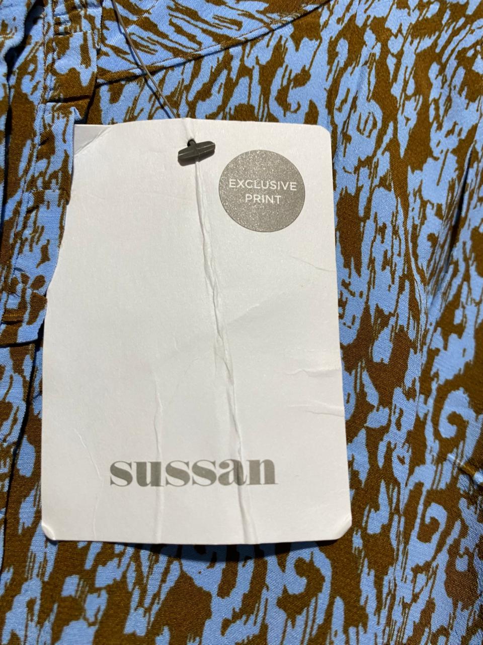 SUSSAN |XL| BUST 23| C5|  BLUE ANIMAL PRINT LONG SLEEVE MINI DRESS