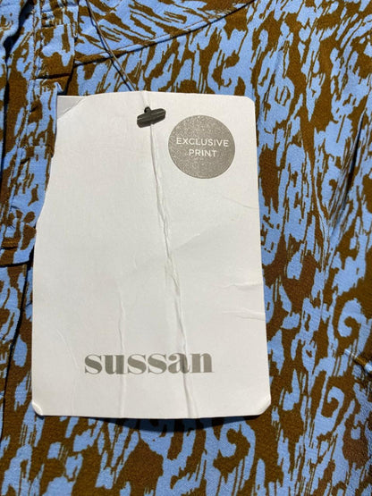 SUSSAN |XL| BUST 23| C5|  BLUE ANIMAL PRINT LONG SLEEVE MINI DRESS