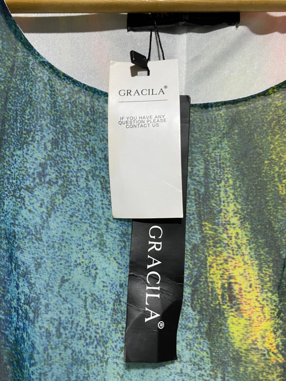 GRACILA |M| BUST 19| C6| ARTISTIC ABSTRACT WATERCOLOR TUNIC DRESS