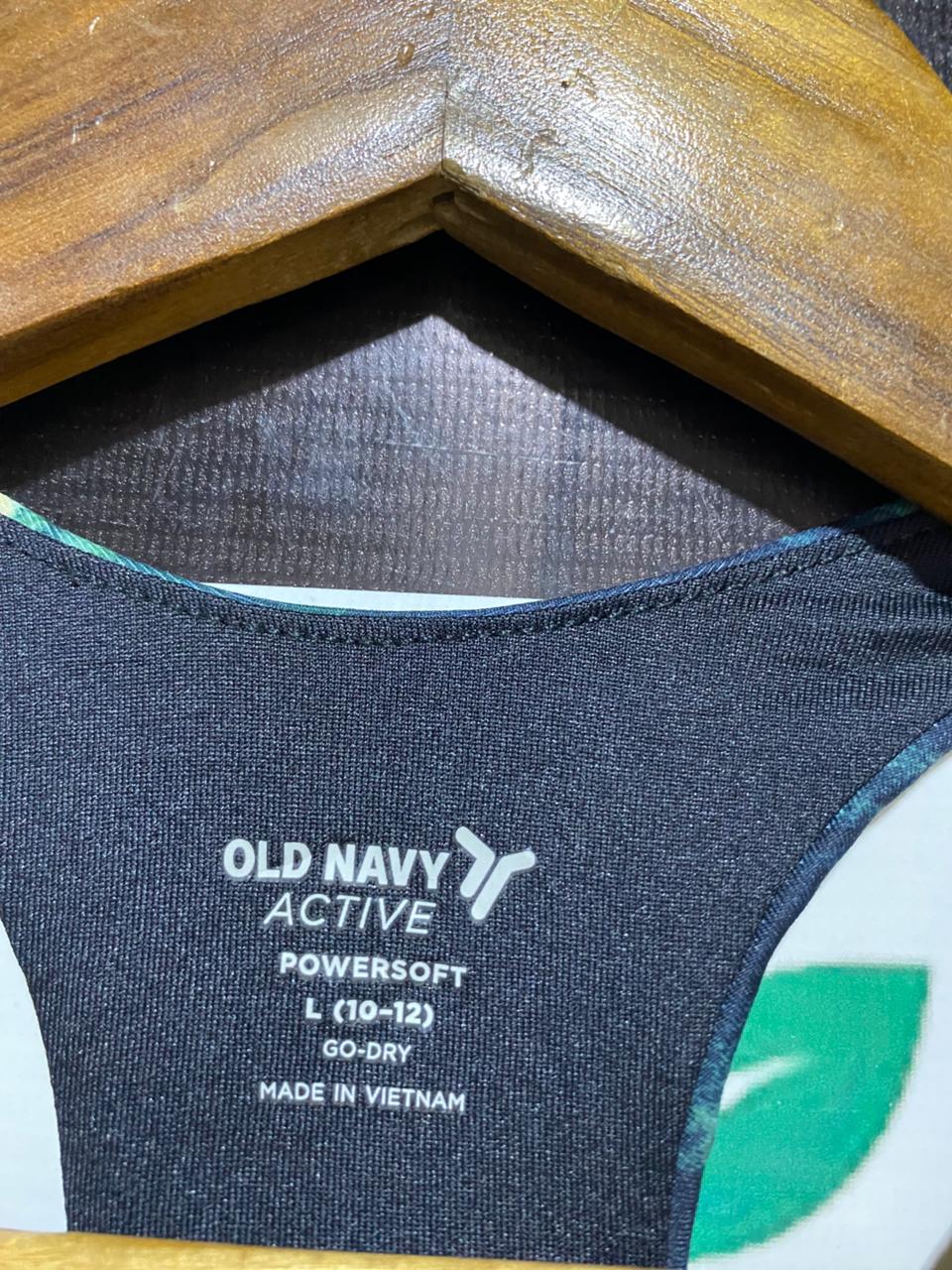OLD NAVY |L| BUST 13|  ACTIVE GREEN TIE-DYE CROP TOP
