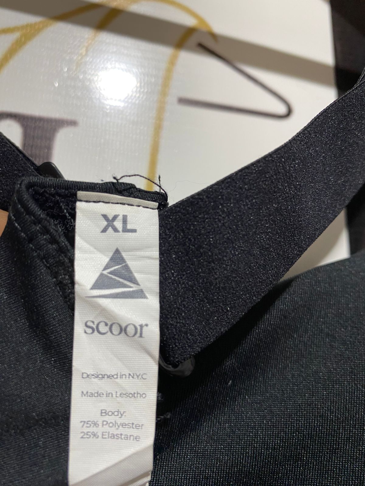 SCOOR |XL| BUST 18| BLACK CROSS-BACK SPORTS BRA