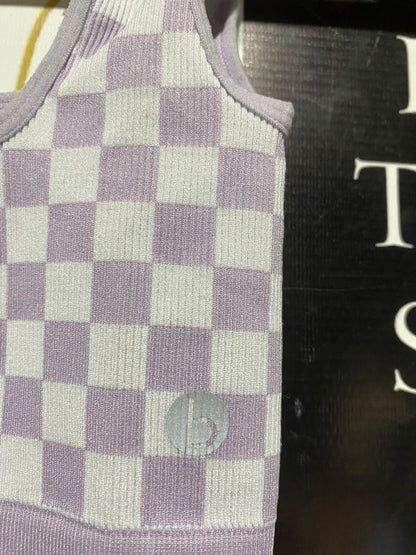 |XS| BUST 11| Cropped Knit Singlet Top in purple