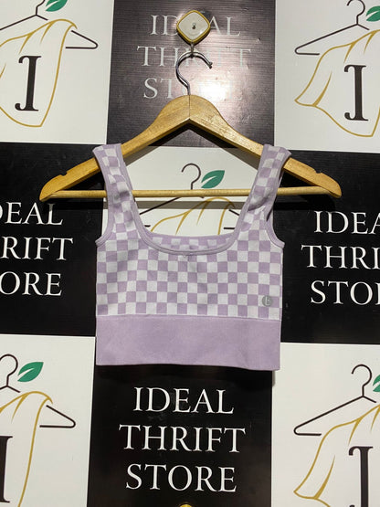 |XS| BUST 11| Cropped Knit Singlet Top in purple