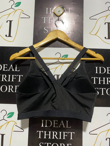 VICTORIA SPORT |XL| BUST 16| ALPHA HIGH-SUPPORT PERFORATED BLACK SPORTS BRA