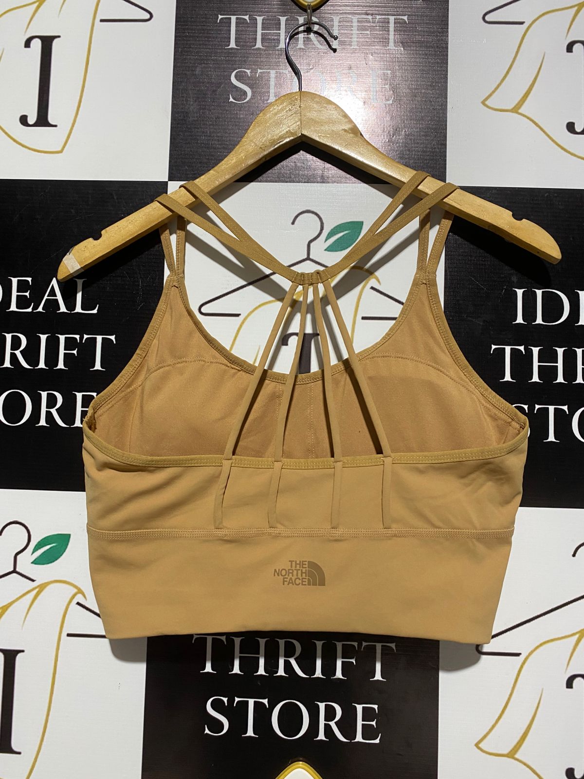 THE NORTH FACE |L| BUST 16| TAN LONGLINE MULTI-STRAP BACK YOGA SPORTS BRA