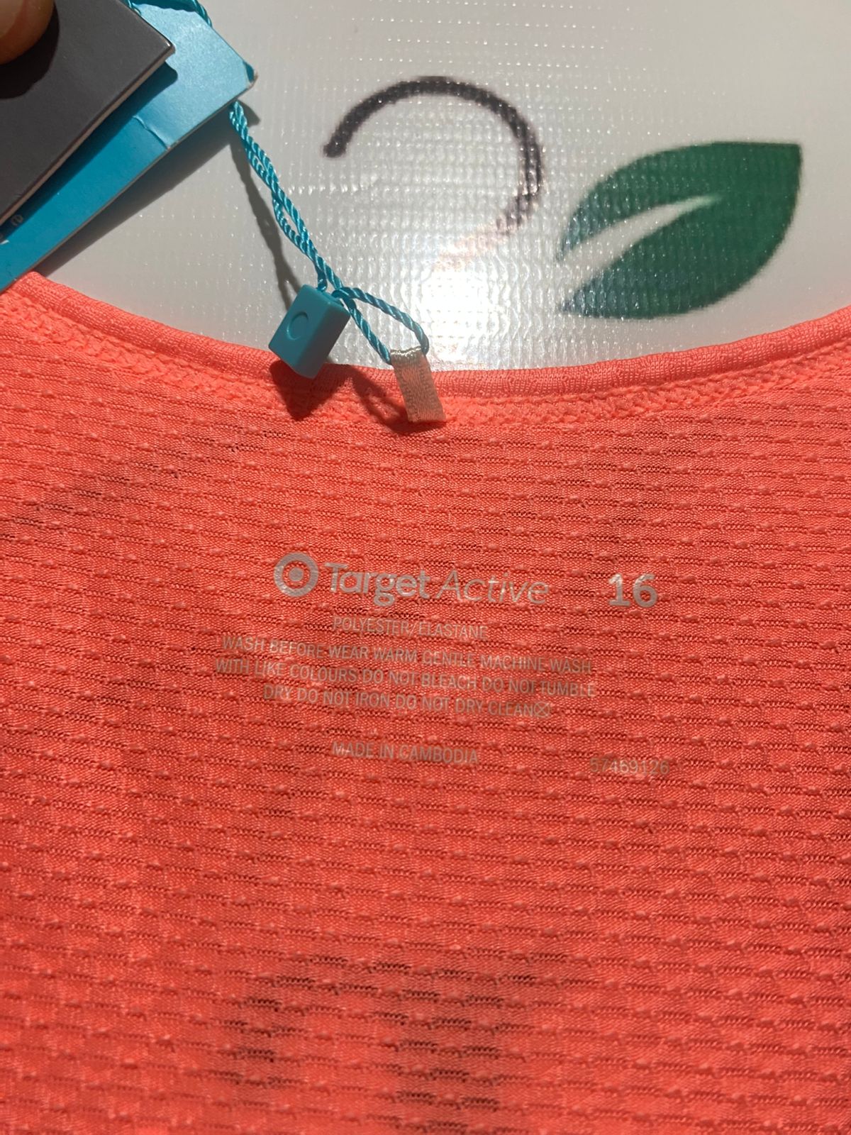 TARGET |L| BUST 17| TANGERINE MESH RACERBACK ATHLETIC TANK