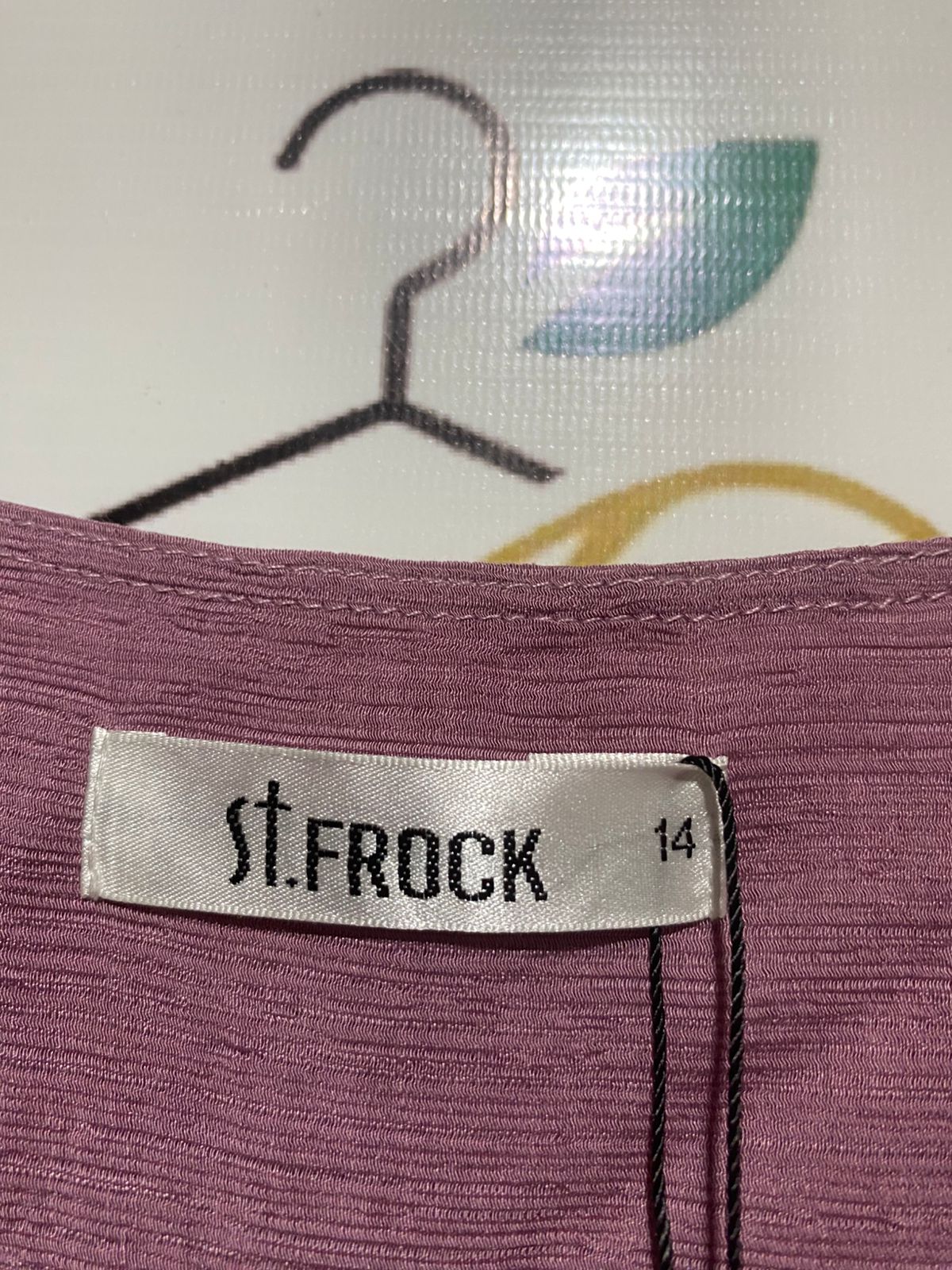 ST FROCK |XL| BUST 24| MAUVE WRAP-FRONT DOLMAN SLEEVE BLOUSE
