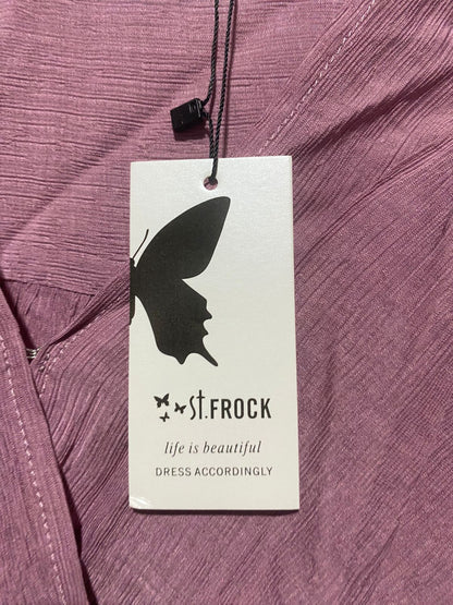 ST FROCK |XL| BUST 24| MAUVE WRAP-FRONT DOLMAN SLEEVE BLOUSE