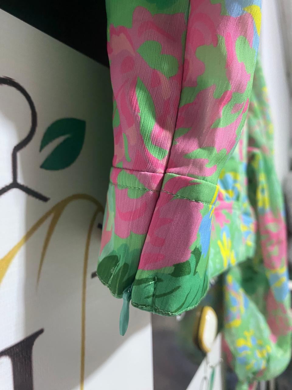 SHOWPO |L| BUST 19| VIBRANT GREEN FLORAL CROPPED BUSTIER TOP