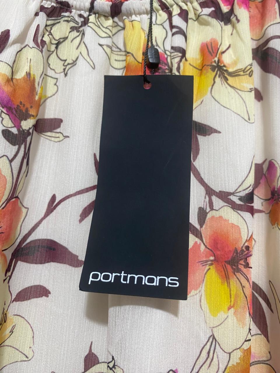 PORTMONS |L| BUST 20| ROMANTIC CREAM FLORAL SMOCKED BLOUSE