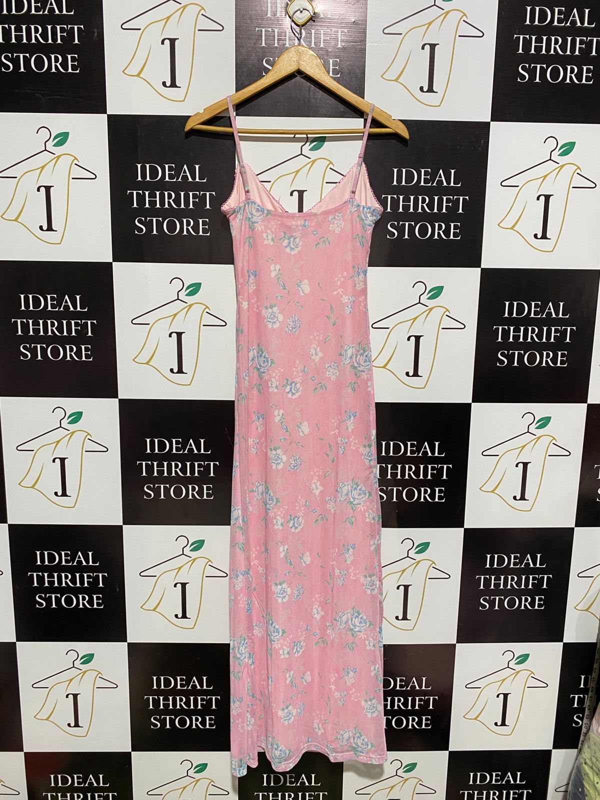 TIGER MIST |M| BUST 14| ROMANTIC DITSY FLORAL SLIP DRESS - PALE PINK MAXI