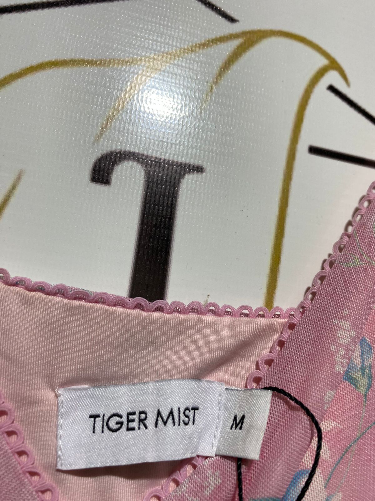 TIGER MIST |M| BUST 14| ROMANTIC DITSY FLORAL SLIP DRESS - PALE PINK MAXI