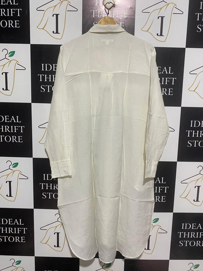 TRENERY |XL| BUST 23| WHITE OVERSIZED SHIRT DRESS