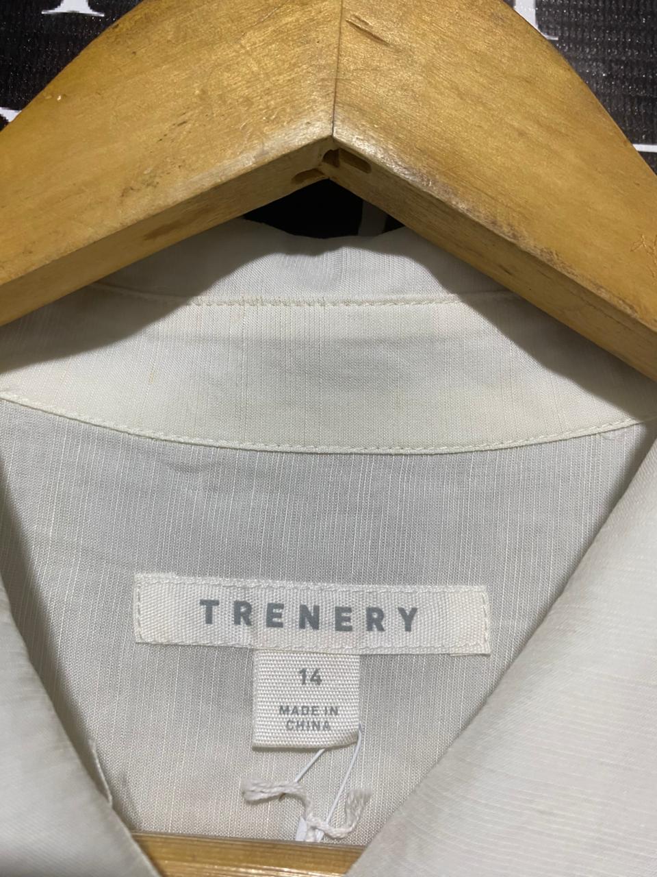 TRENERY |XL| BUST 23| WHITE OVERSIZED SHIRT DRESS