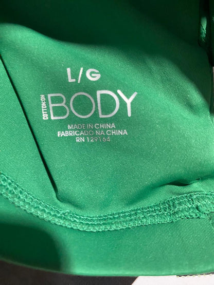 COTTON ON |L| BUST 15| PREMIUM EMERALD GREEN CROSS-BACK SPORTS BRA