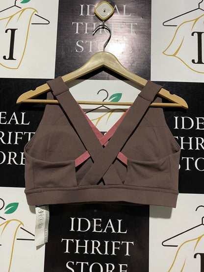ANKO |L| BUST 14| MAUVE DUSTY ROSE CROSS-BACK SPORTS BRA