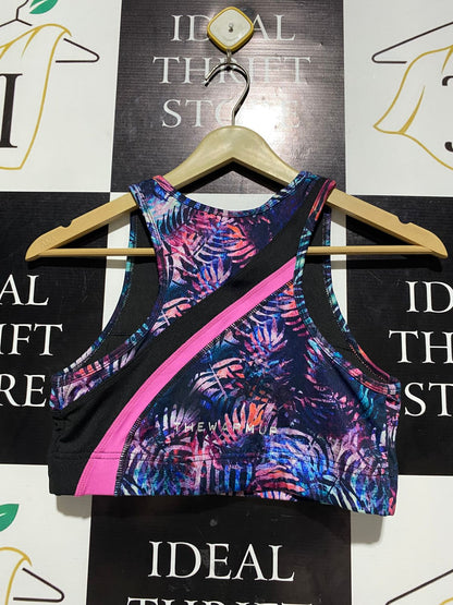 JESSICA SIMPSON |M| BUST 14|B10| TROPICAL PALM PRINT SPORTS BRA