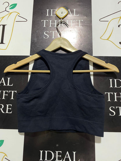 DOYOUEVEN |S| BUST 13| BLACK SEAMLESS HIGH-NECK SPORTS BRA