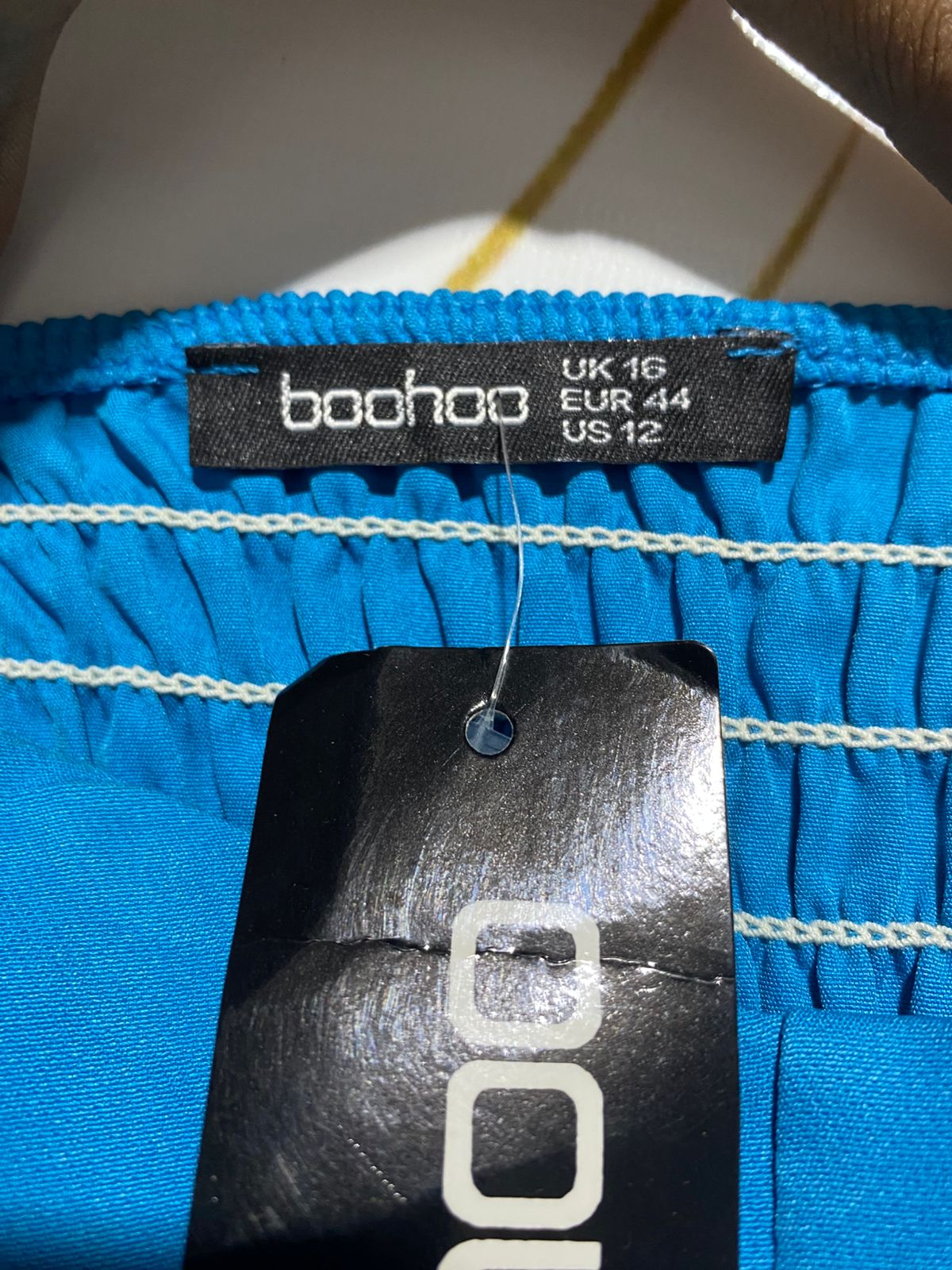 BOOHOO |XL| BUST 18| BRIGHT BLUE BUSTIER SPORTS CROP - SWEETHEART NECKLINE