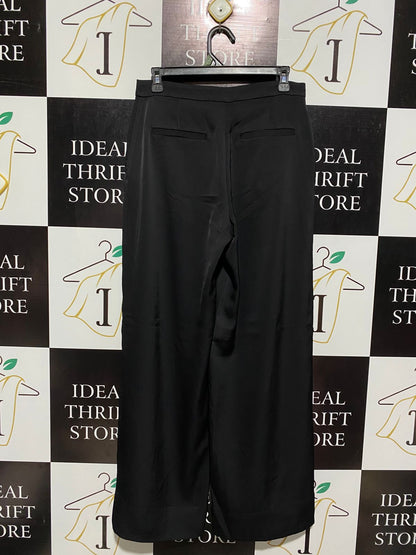 H&M |L| WAIST 30| CLASSIC BLACK WIDE-LEG TROUSERS