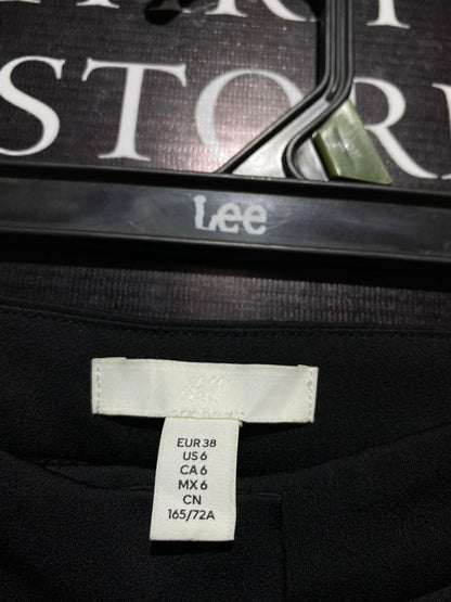 H&M |L| WAIST 30| CLASSIC BLACK WIDE-LEG TROUSERS