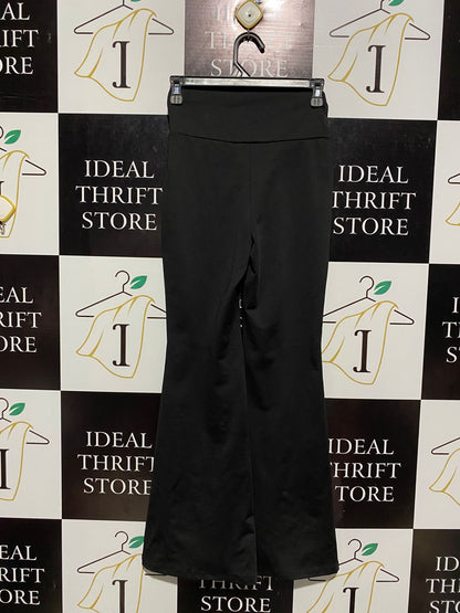 BLACK HIGH-WAISTED FLARE LEGGINGS |S| WAIST 24|