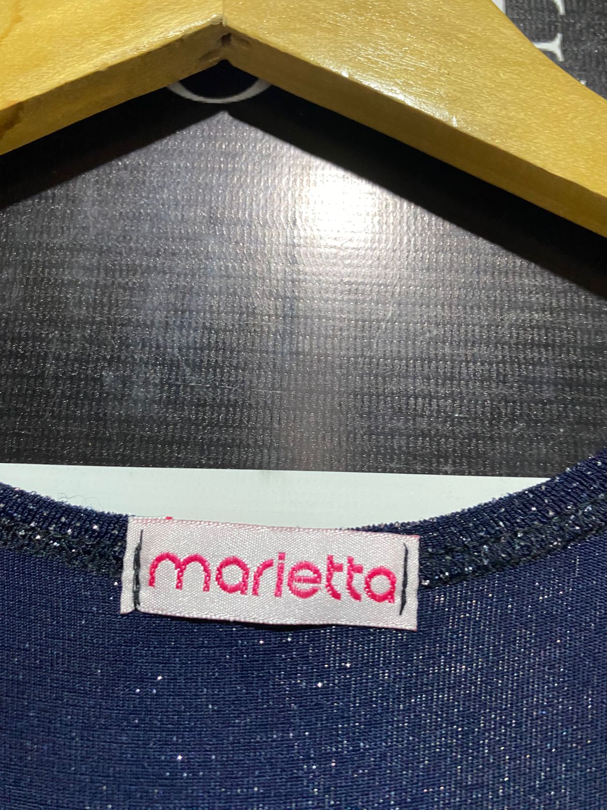MARIETTA |L| BUST 18| ELEGANT NAVY BLUE SHIMMER MAXI DRESS