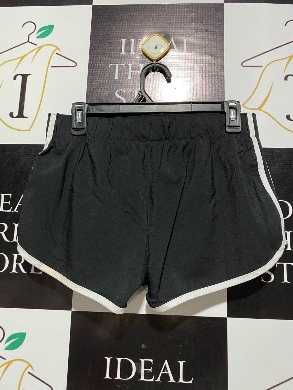 ADIDAS |M| WAIST 28| BLACK & WHITE 3-STRIPE RUNNING SHORTS - CLASSIC ATHLETIC SHORTS