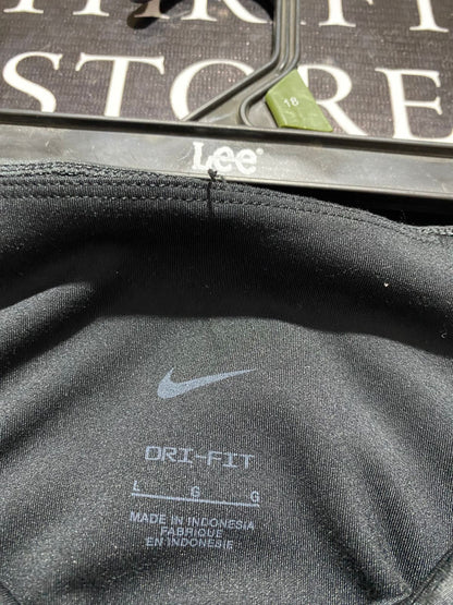 NIKE |L| WAIST 32| B23|HIGH-WAISTED CHARCOAL LEOPARD PRINT YOGA LEGGINGS - FULL LENGTH ACTIVEWEAR