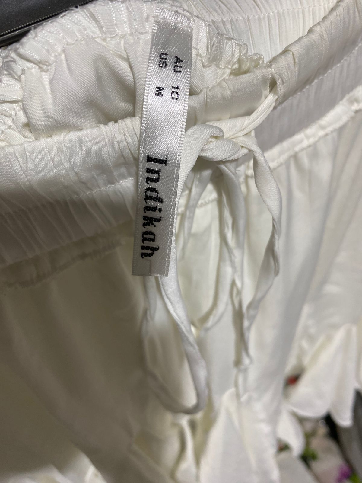 INDIKAH |M| WAIST 26| WOMEN'S BOHO WHITE MINI SKIRT