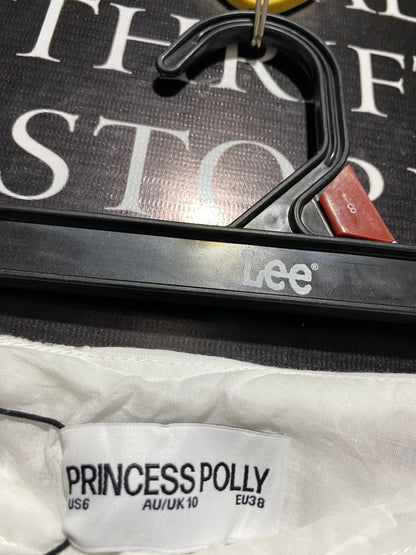 PRINCESS POLLY |M| WAIST 29| WHITE EYELET MINI SKIRT