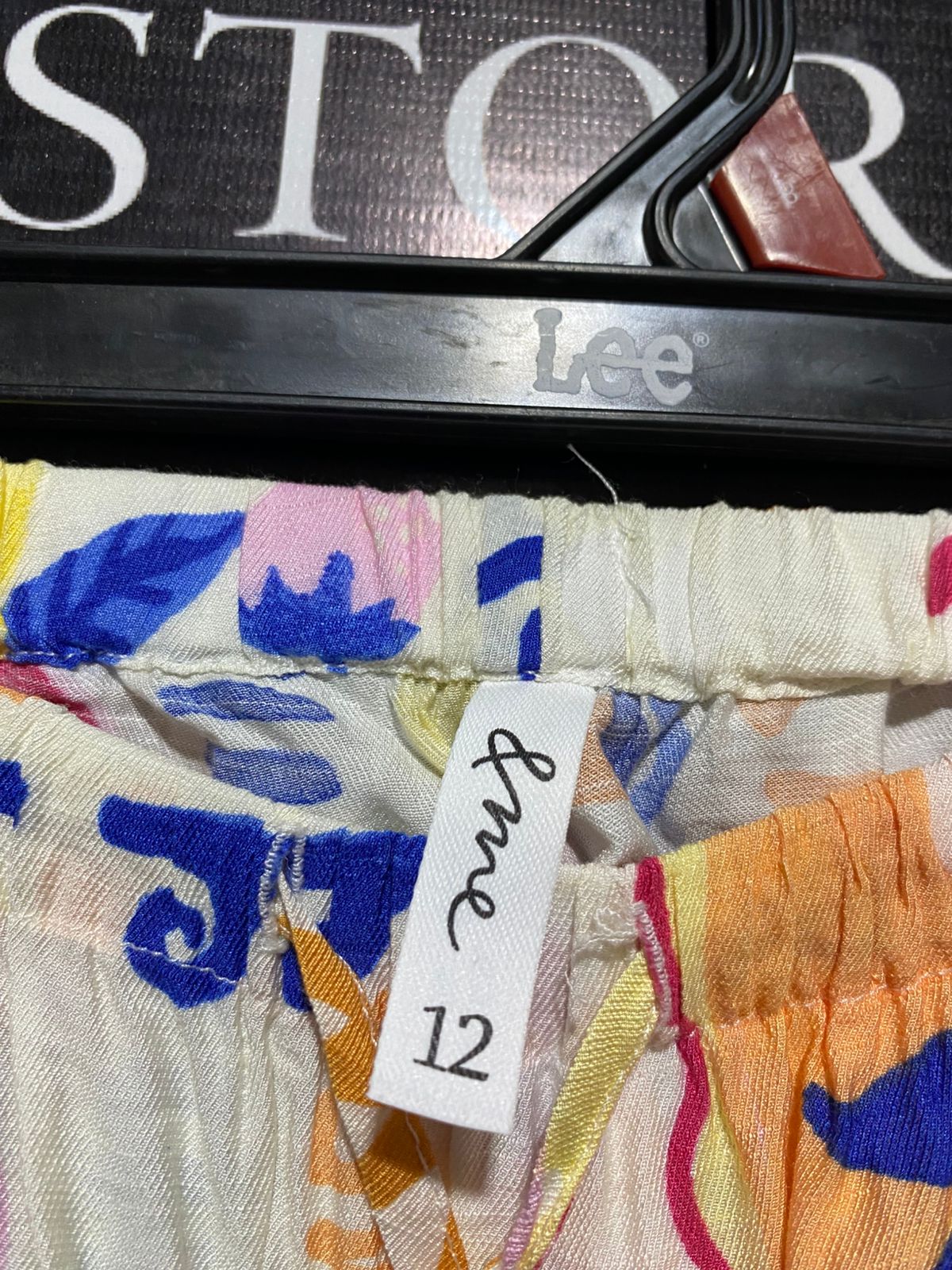 & ME |M| WAIST 28| WIDE LEG MULTICOLOR GRAPHIC TROUSERS