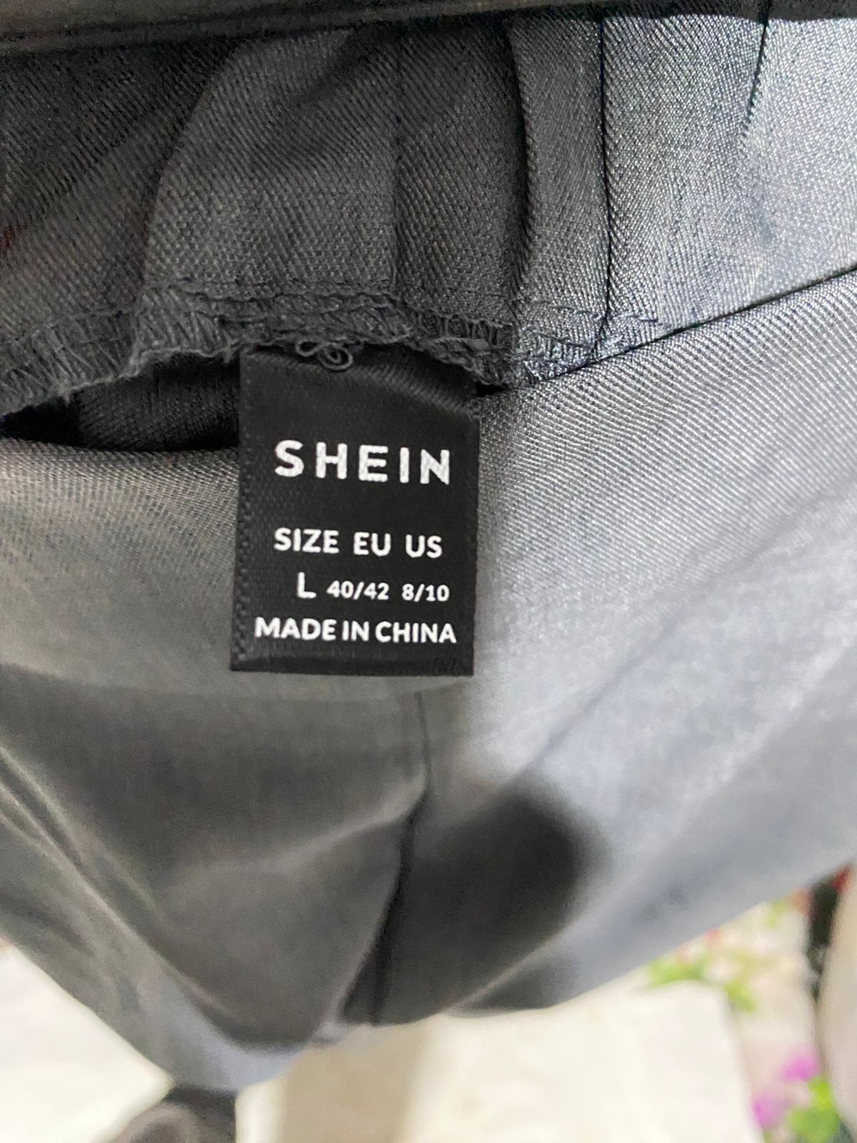 SHEIN |L| WAIST 31| C1|DARK GREY SAILOR-STYLE TROUSERS