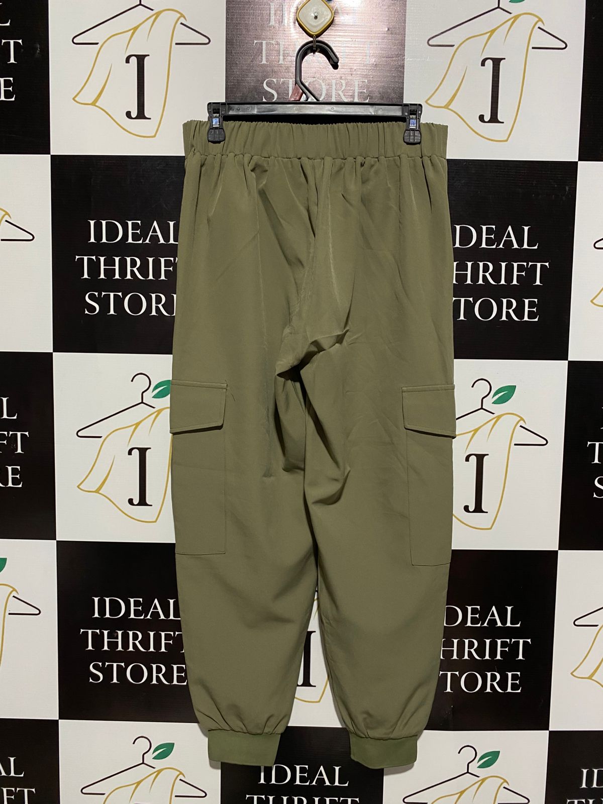 ZARA |L| WAIST 30| PREMIUM OLIVE GREEN CARGO JOGGER PANTS WITH ELASTIC CUFFS