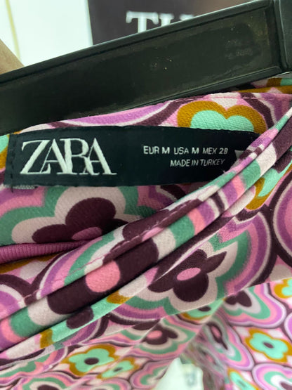 ZARA |L| WAIST 30| RETRO GEOMETRIC PRINT MINI SKIRT