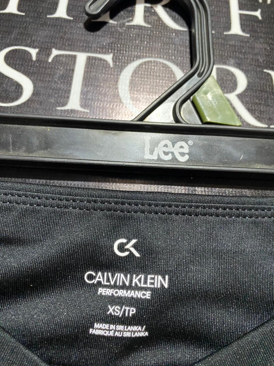 CALVIN KLEIN |S| WAIST 26| BLACK HIGH-RISE TIGHTS WITH BOLD WHITE LOGO